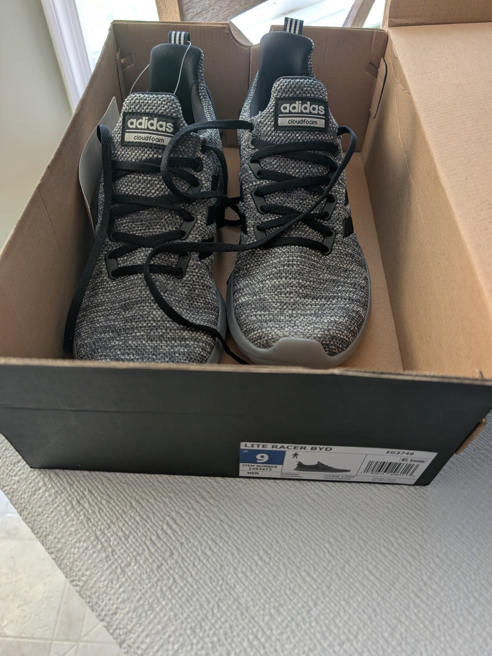 Adidas Men’s Cloudfoam Lite Racer - Gray/Black